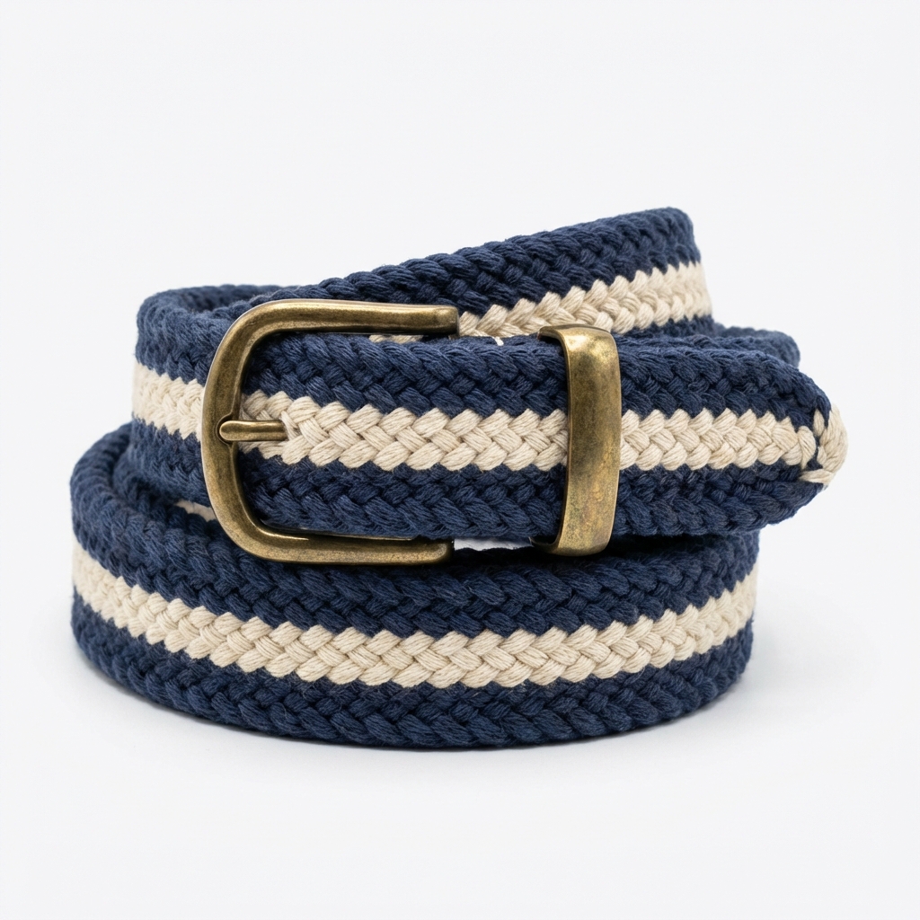 Coastal rope belt made from marine-grade rope with solid brass buckle — Loft & Strand