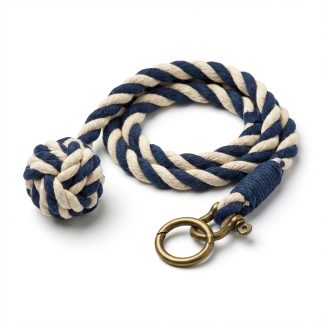 Marine rope keychain with brass clip handcrafted from decommissioned rigging rope — Loft & Strand